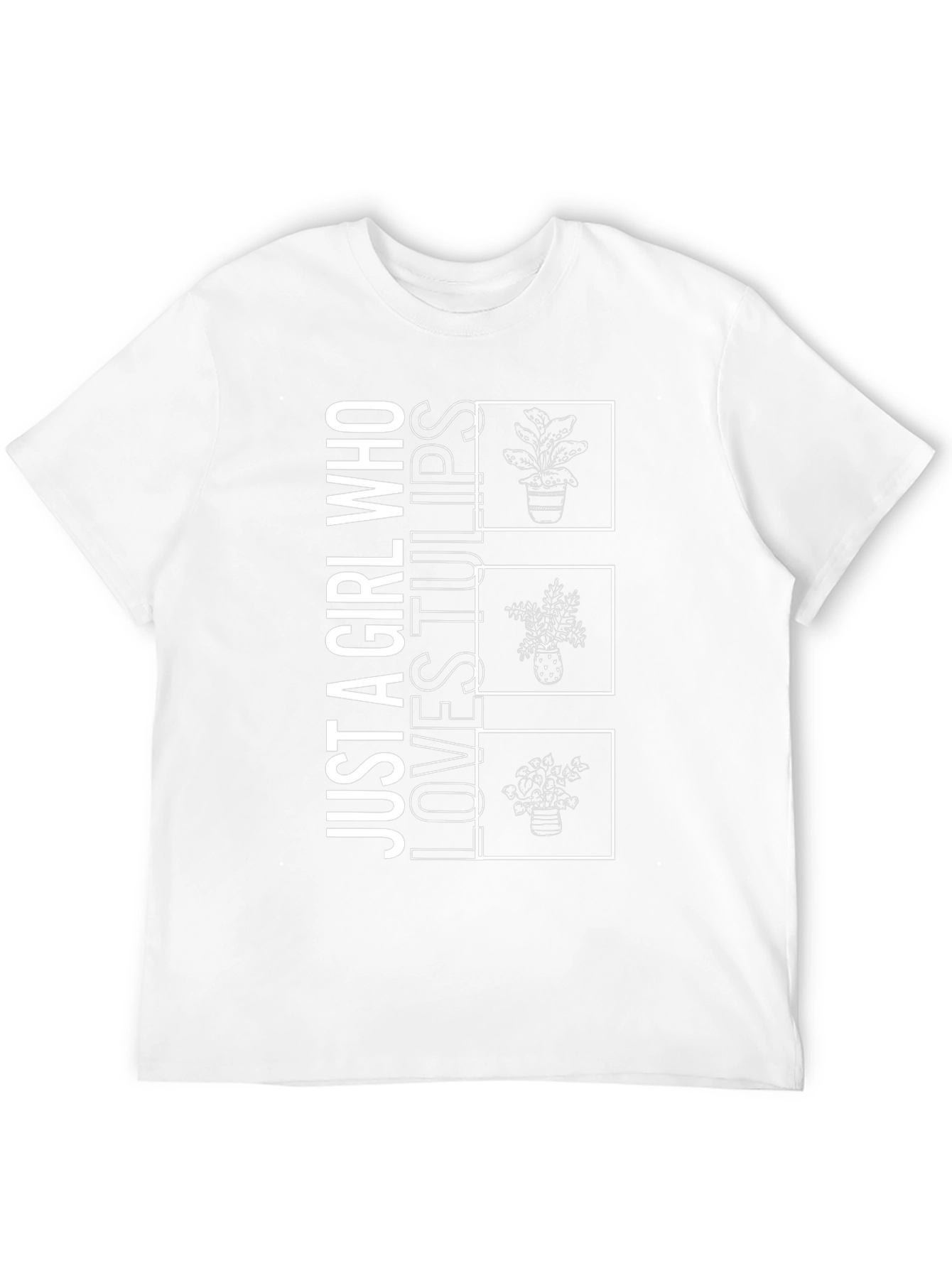 Girl Who Loves Tulips Graphic T-Shirt