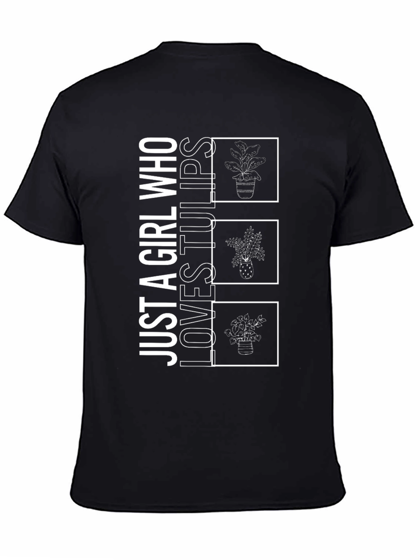 Girl Who Loves Tulips Graphic T-Shirt