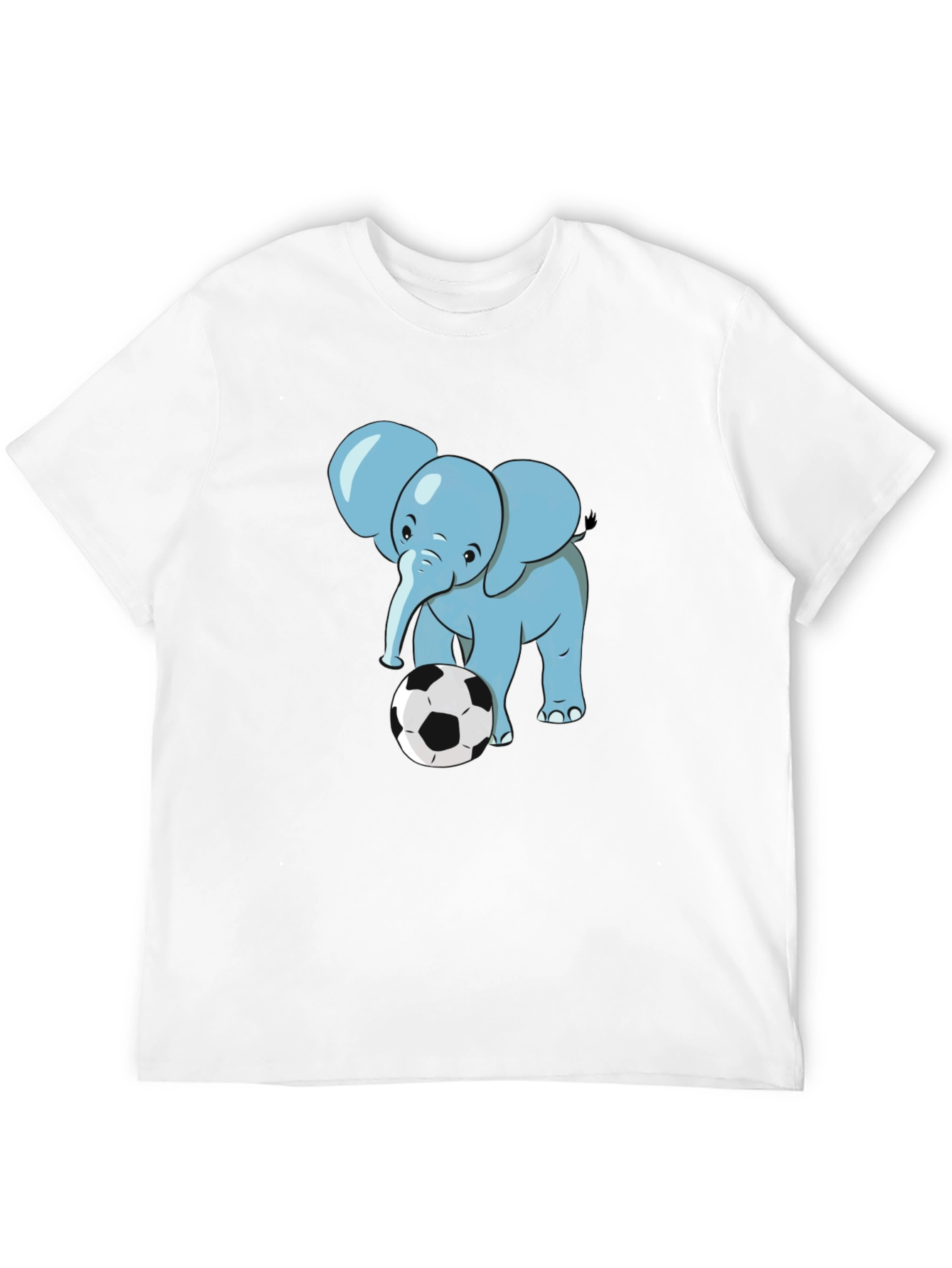 Elephant Soccer T-Shirt - Black Cotton Tee