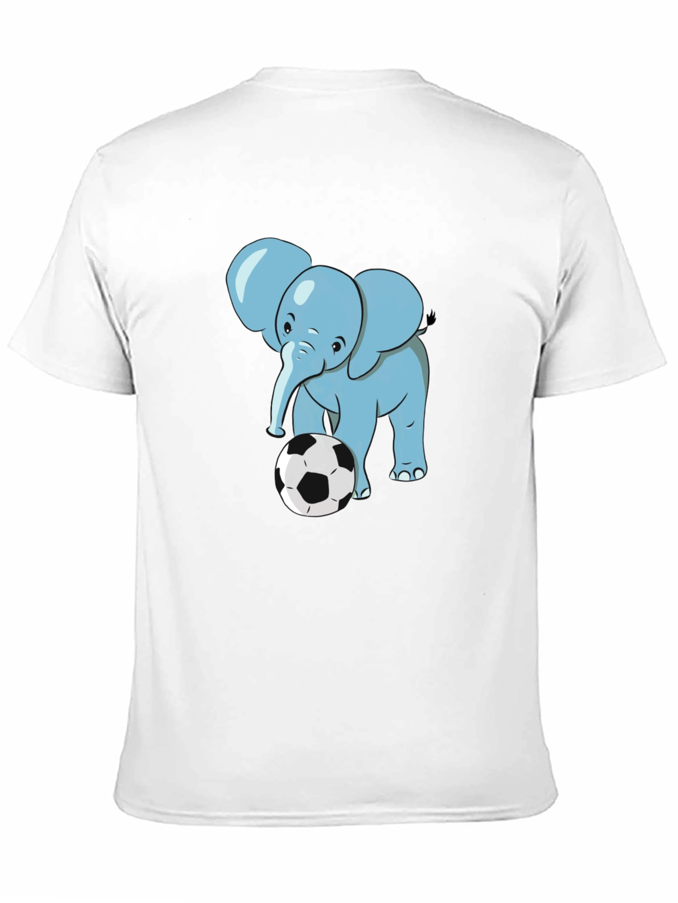 Elephant Soccer T-Shirt - Black Cotton Tee