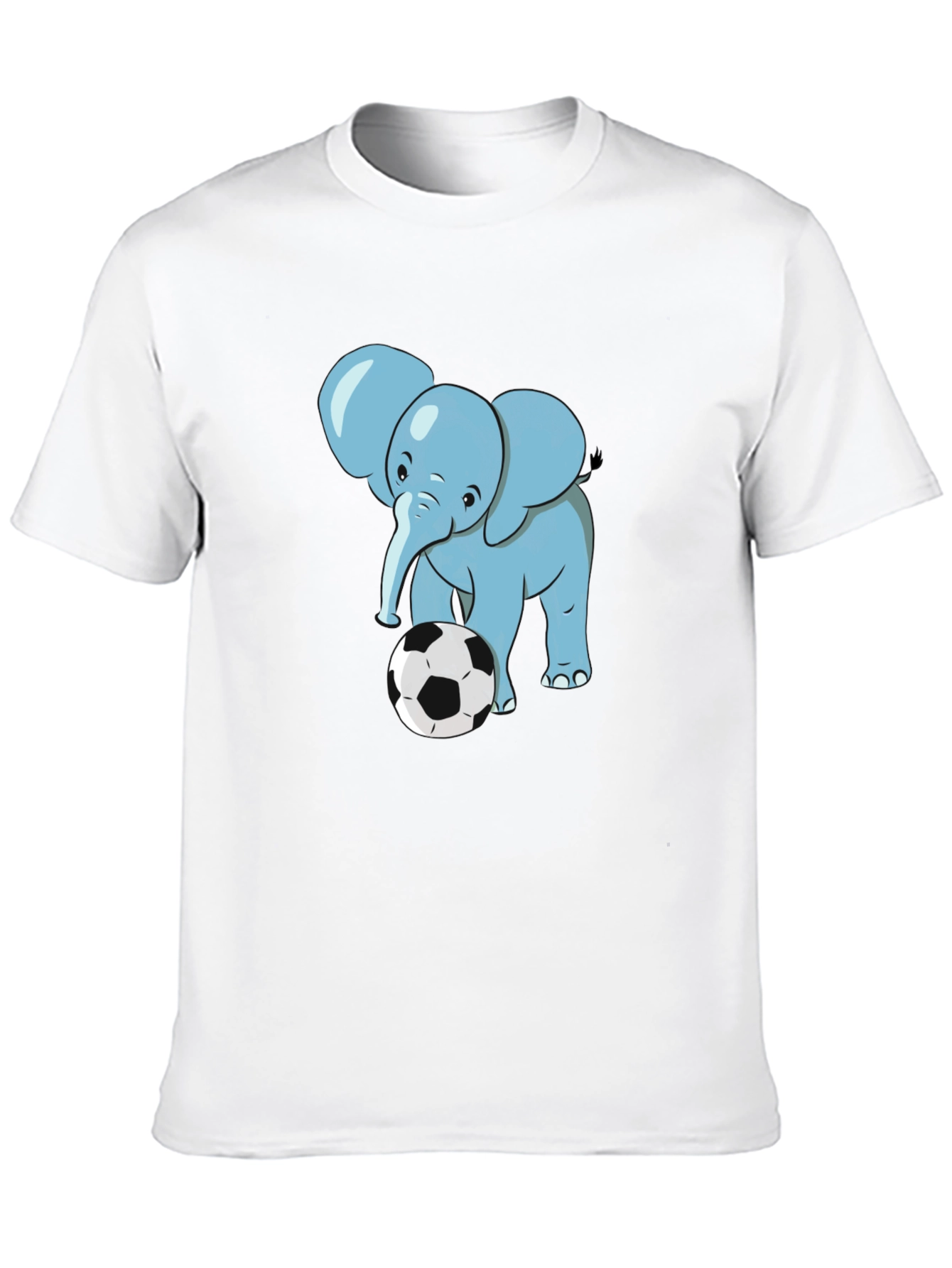 Elephant Soccer T-Shirt - Black Cotton Tee