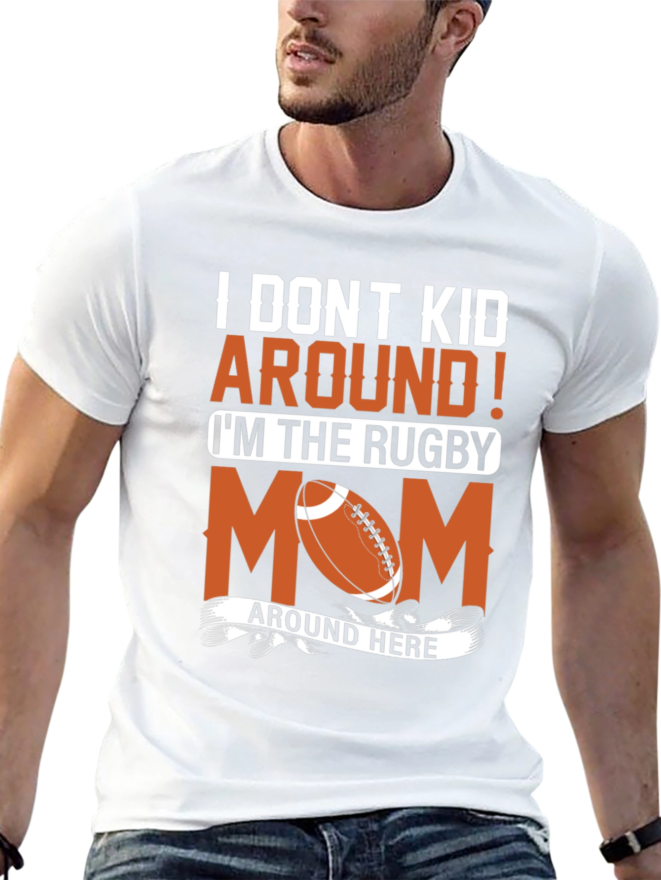 Rugby Mom Graphic T-Shirt - Fun Sports Apparel