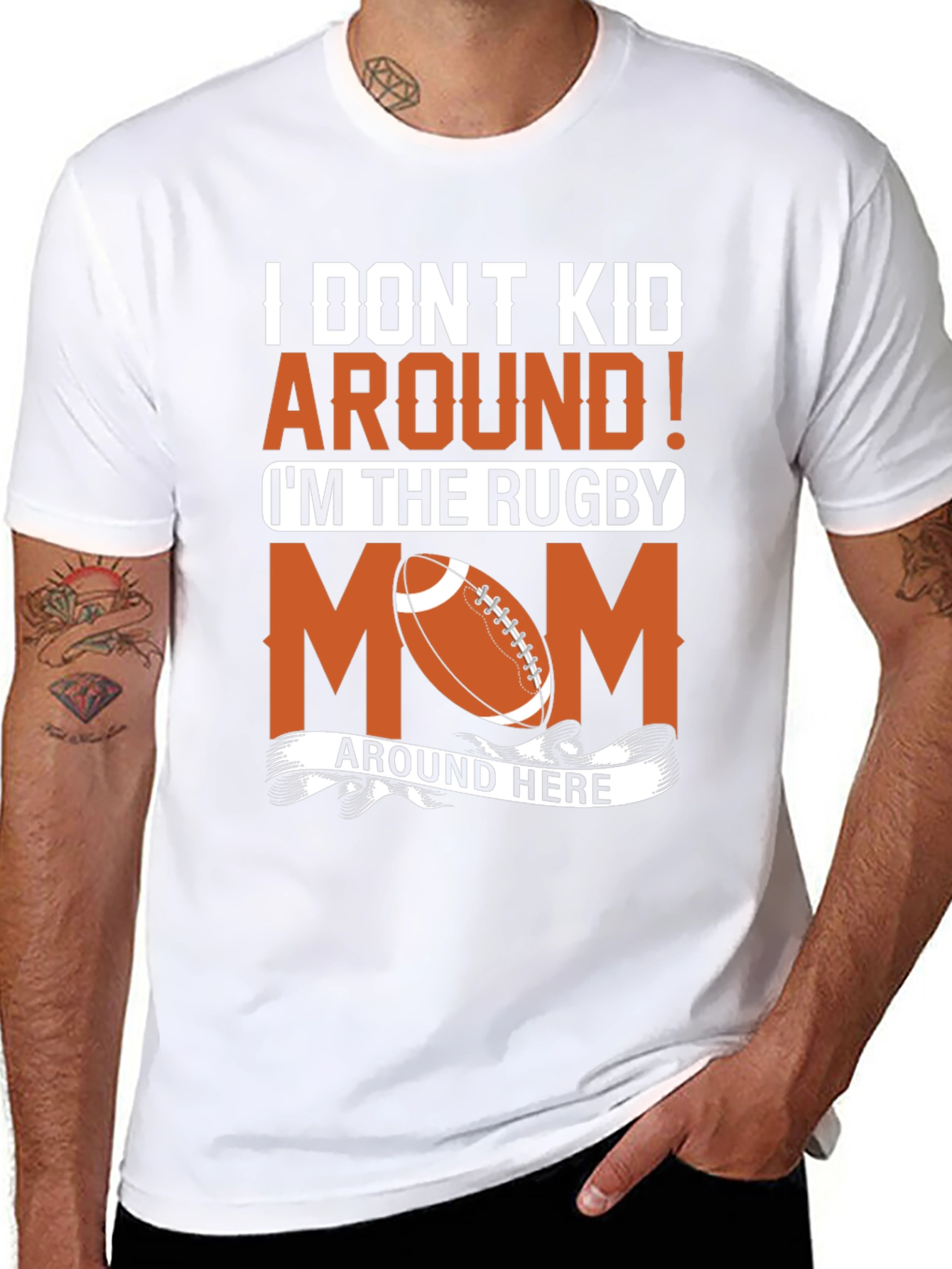 Rugby Mom Graphic T-Shirt - Fun Sports Apparel
