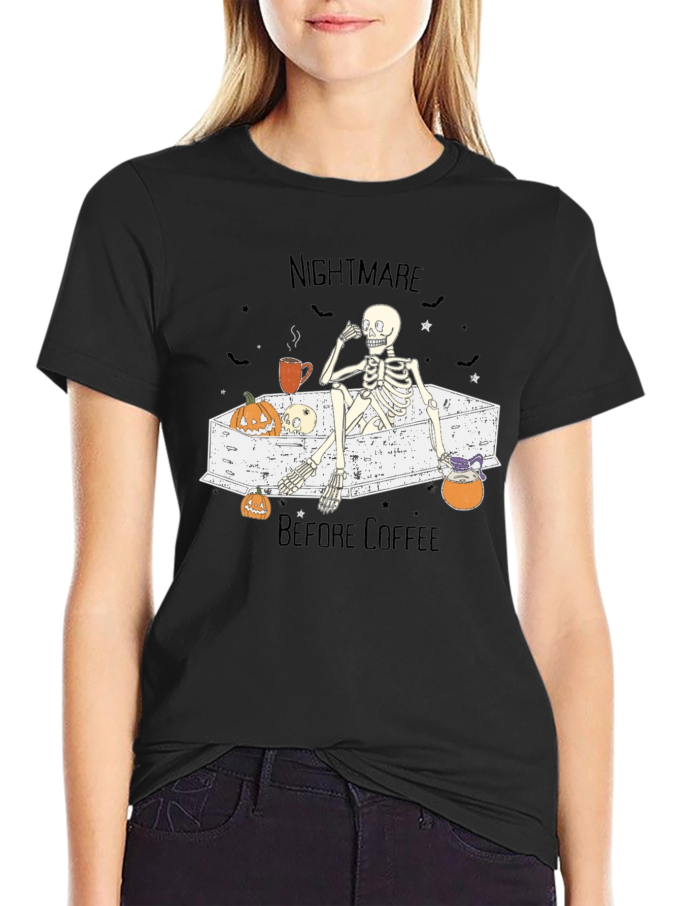 Nightmare Before Coffee Skeleton T-Shirt