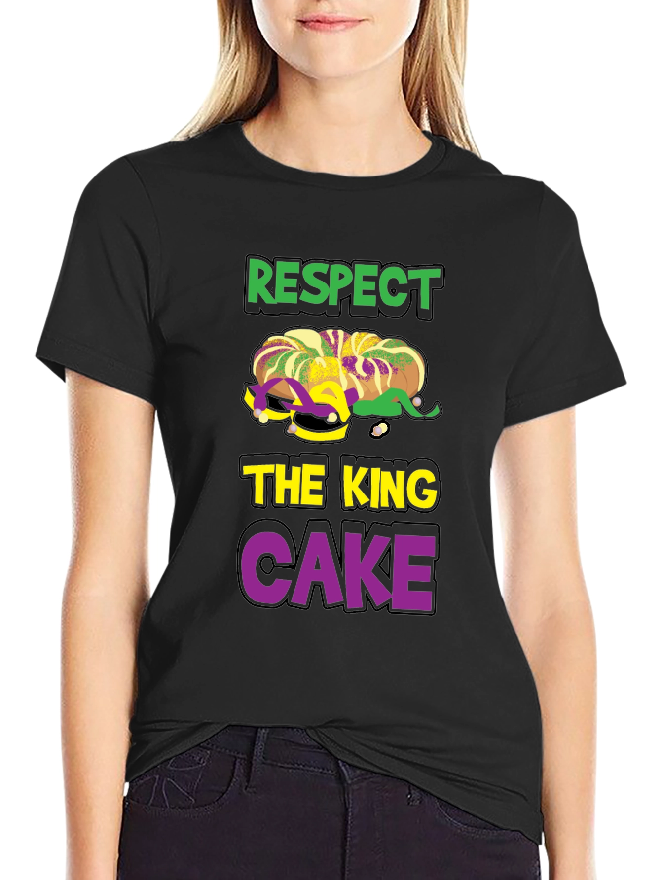 Respect the King Cake T-Shirt - Mardi Gras Tee