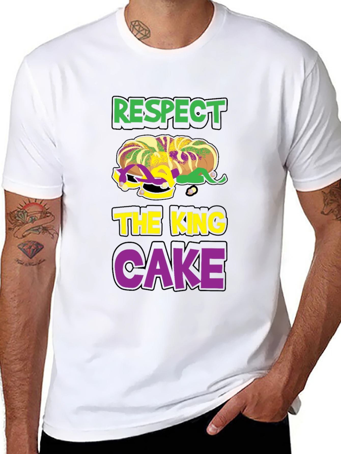 Respect the King Cake T-Shirt - Mardi Gras Tee