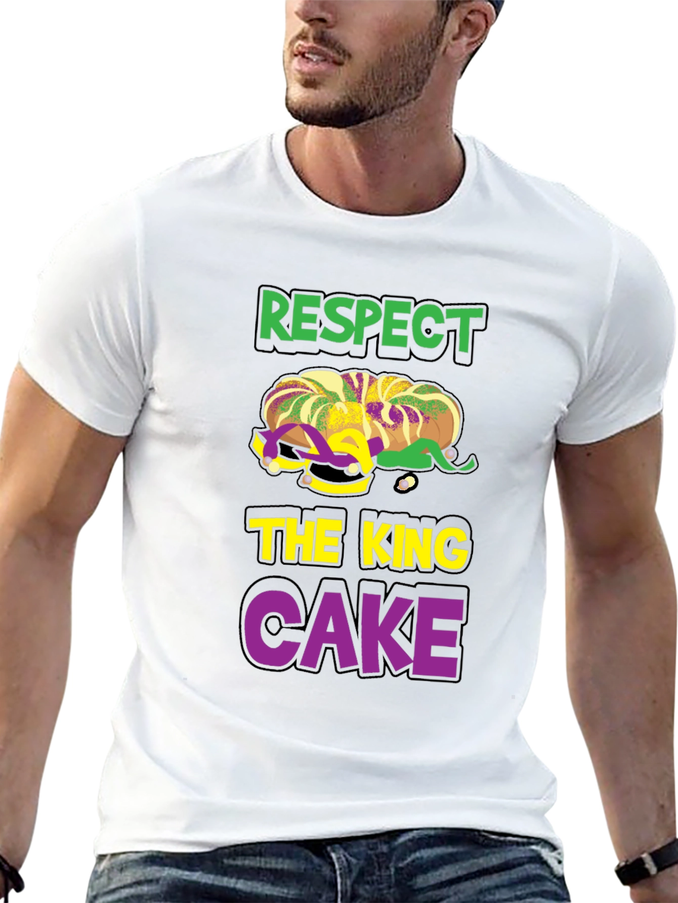 Respect the King Cake T-Shirt - Mardi Gras Tee