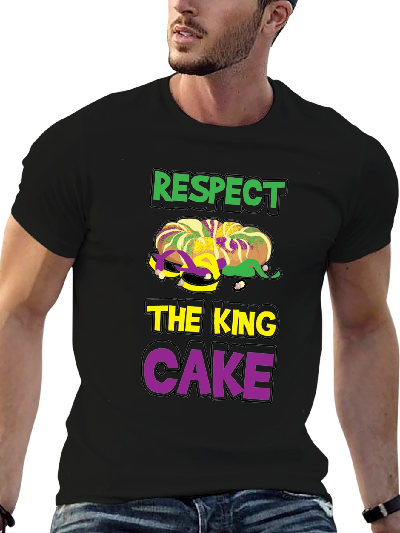 Respect the King Cake T-Shirt - Mardi Gras Tee