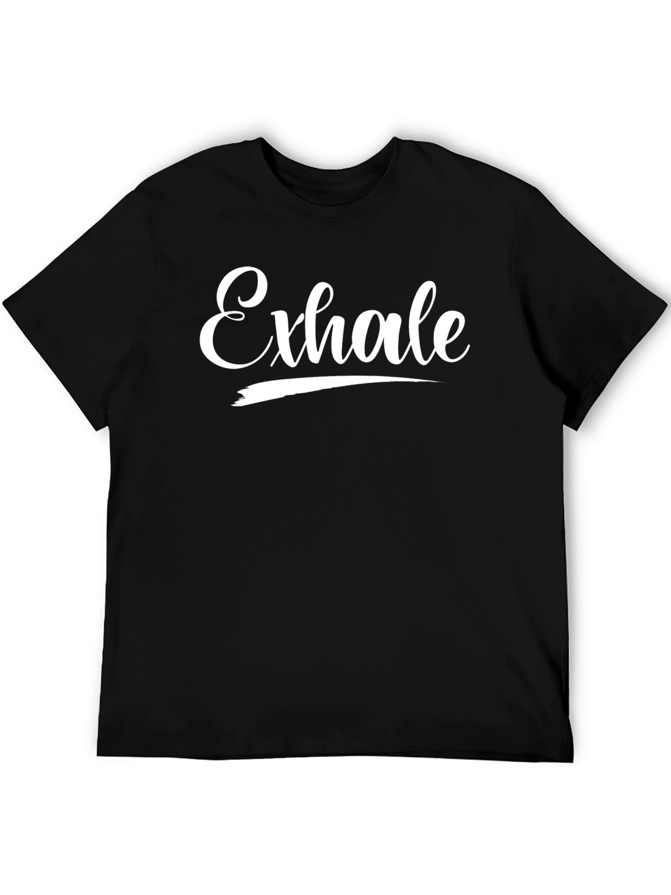 Exhale Graphic Tee - Stylish Black T-Shirt