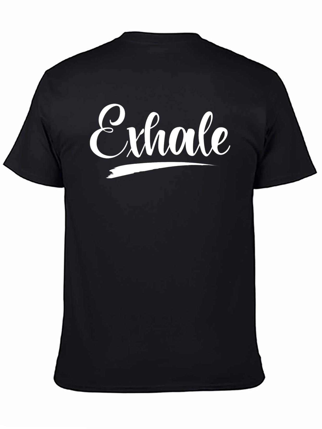 Exhale Graphic Tee - Stylish Black T-Shirt