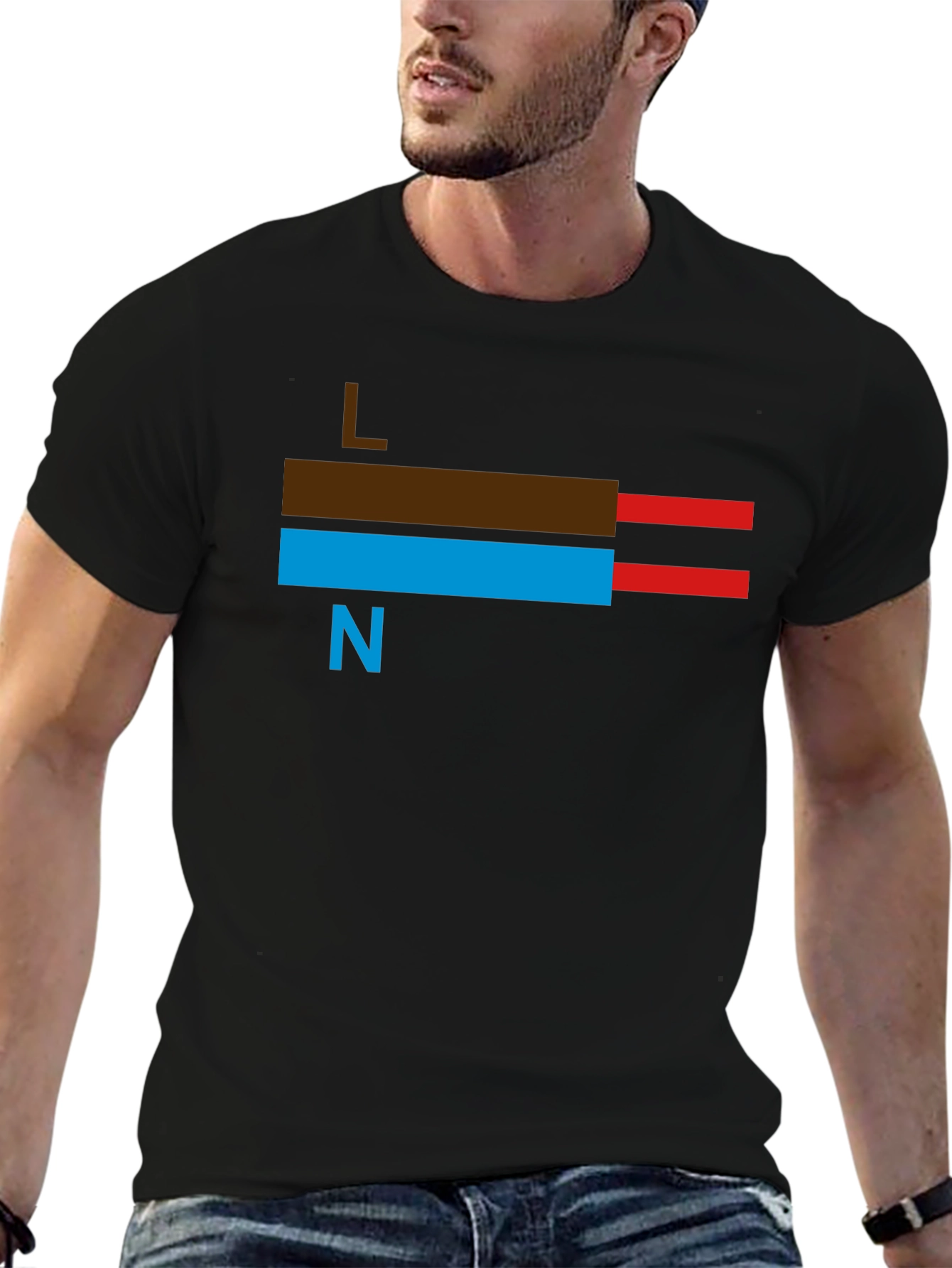 Electrical Wire T-Shirt: Live Neutral Design