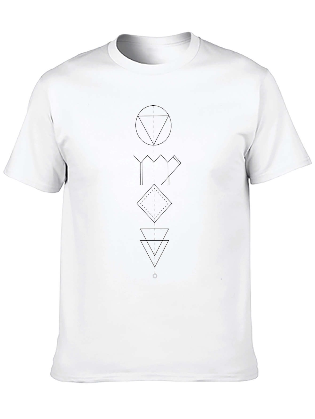Geometric Symbol Black T-Shirt