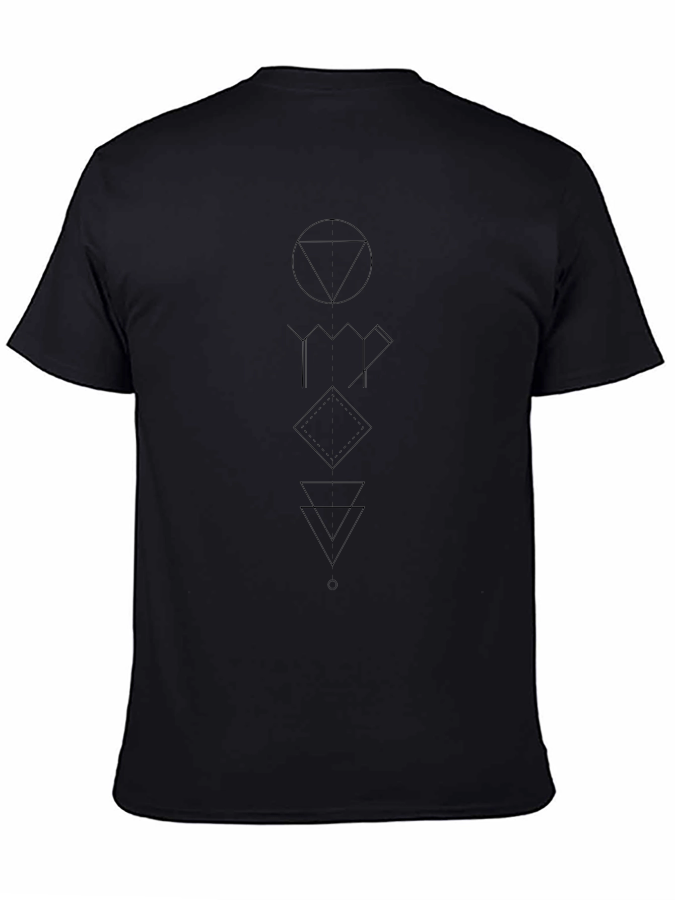 Geometric Symbol Black T-Shirt