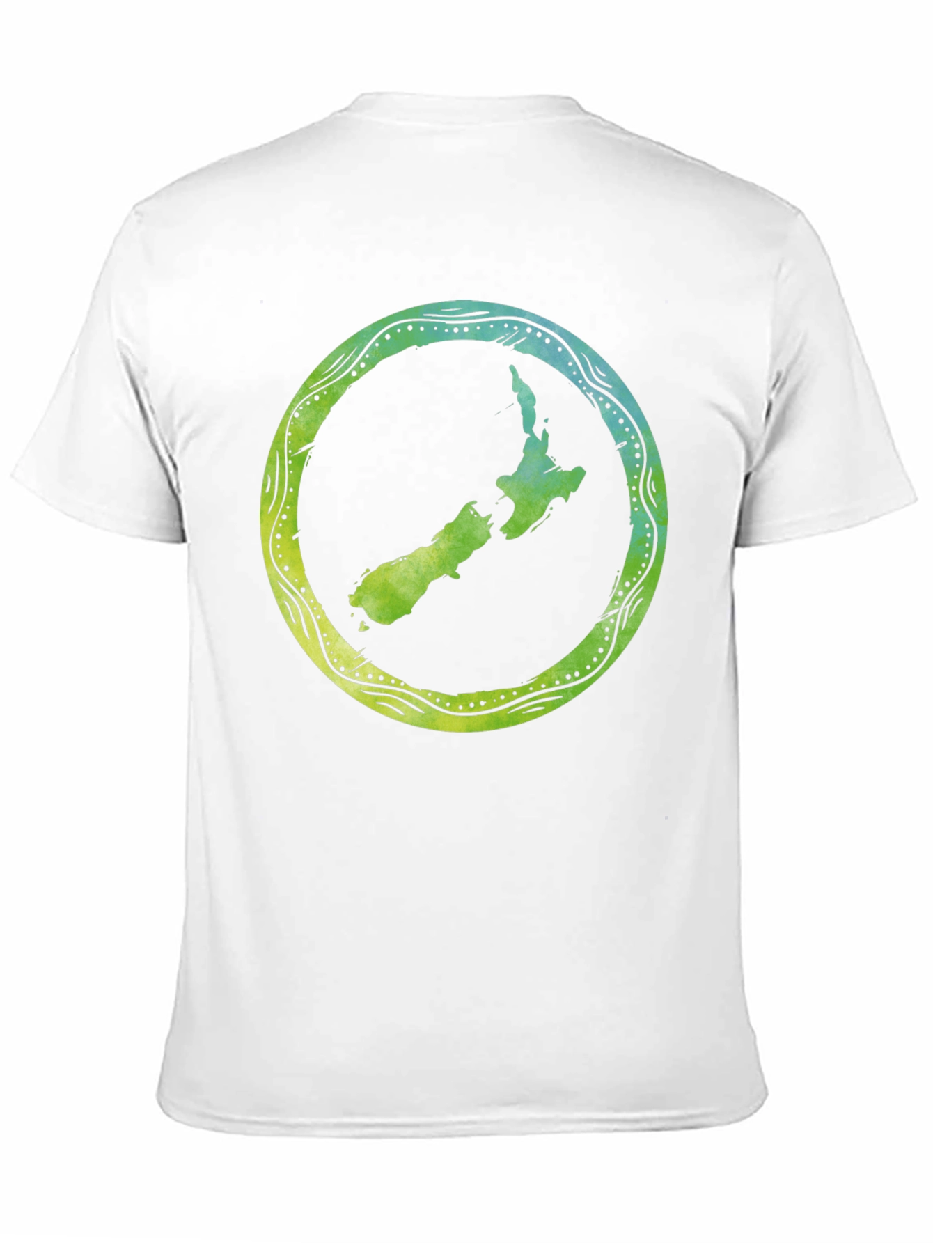 New Zealand Map Tee - Black Cotton T-Shirt