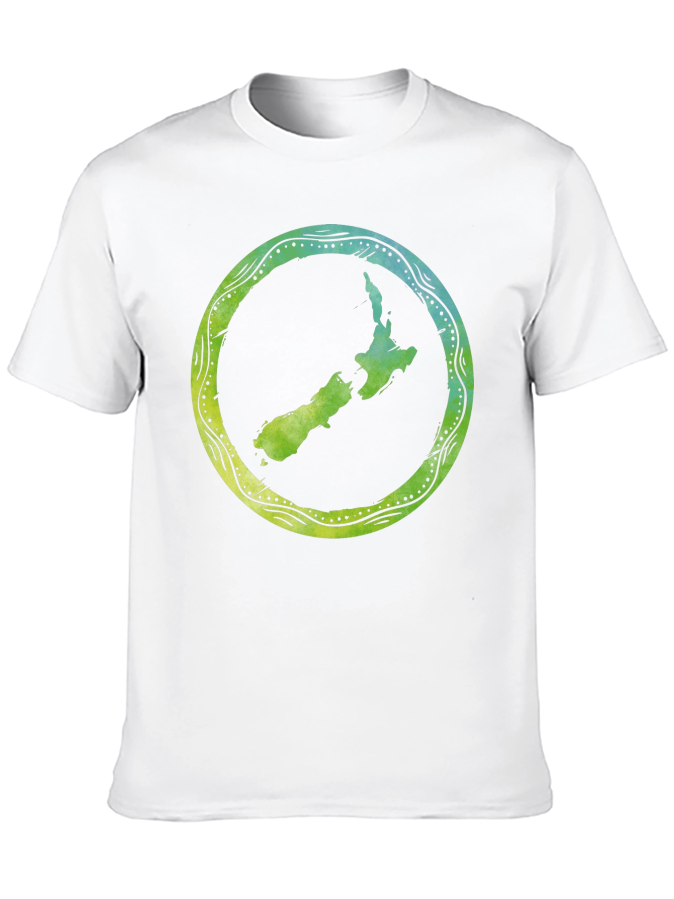 New Zealand Map Tee - Black Cotton T-Shirt