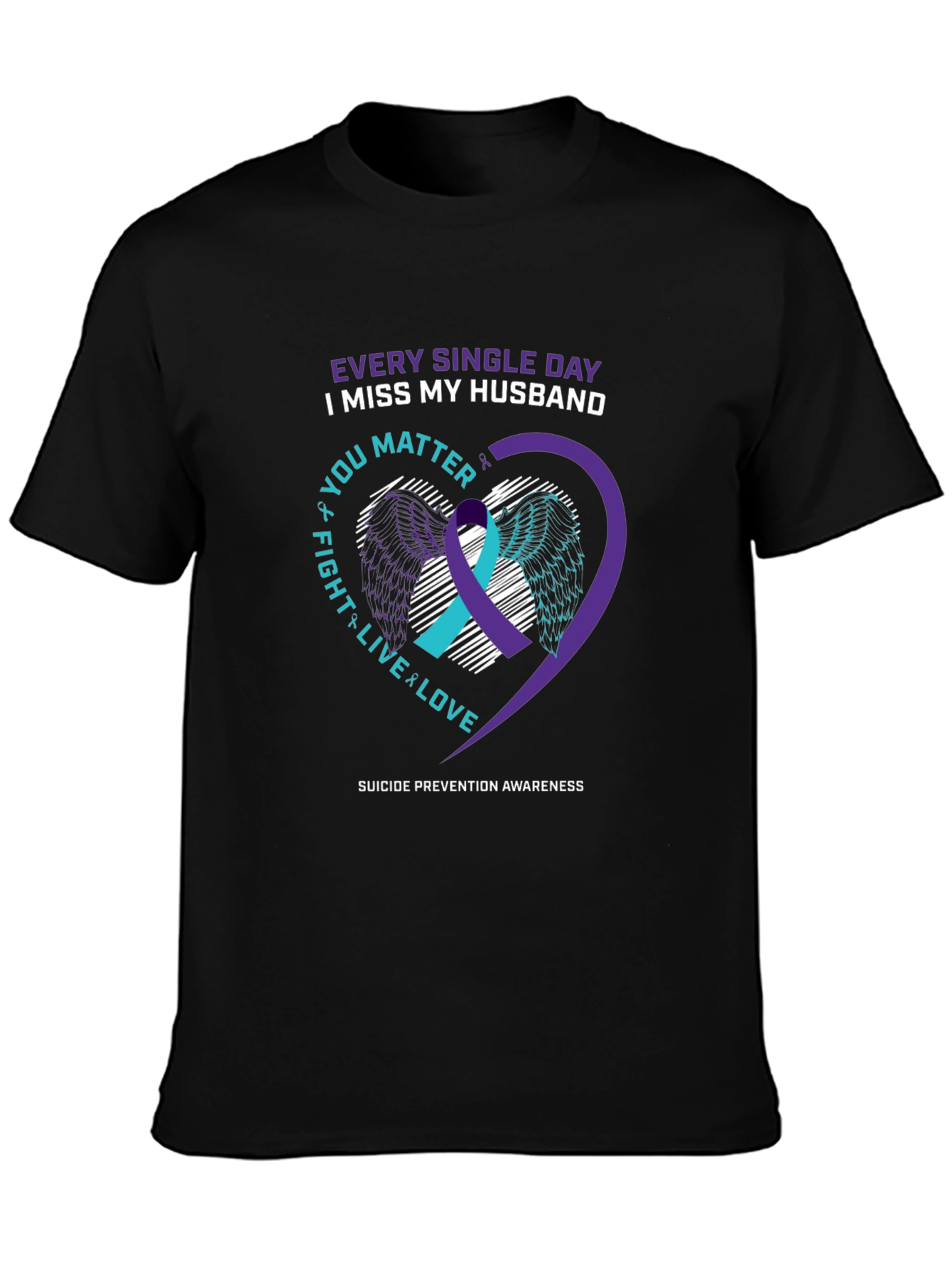 Husband Remembrance Suicide Prevention Awareness T-Shirt