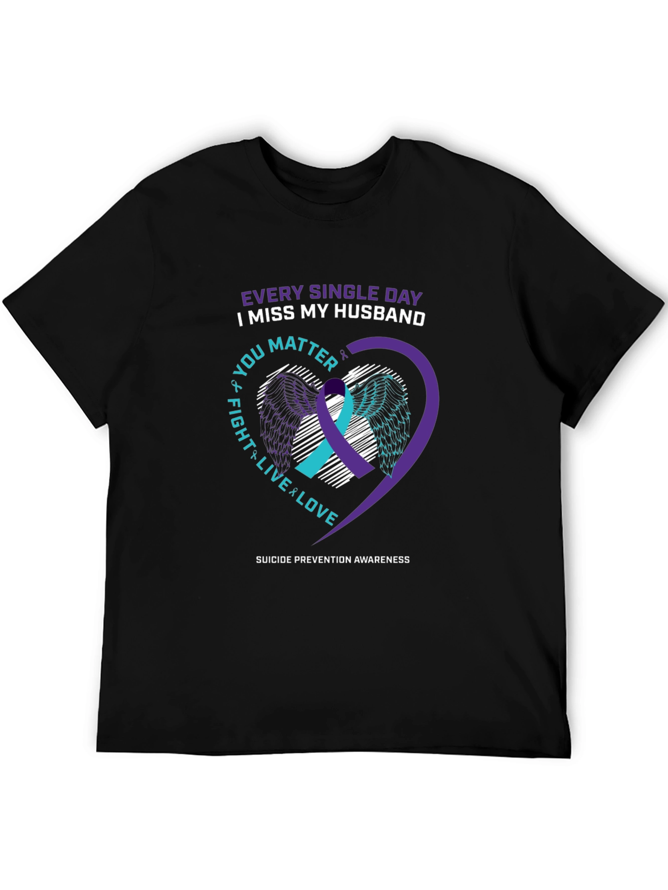 Husband Remembrance Suicide Prevention Awareness T-Shirt