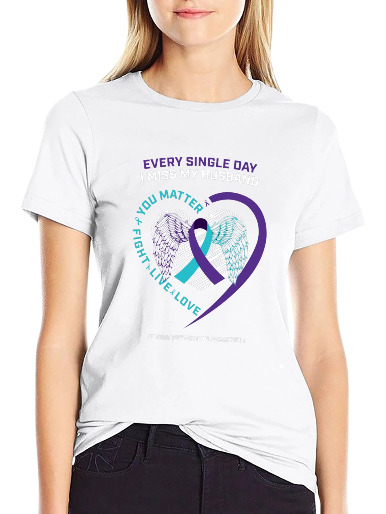 Husband Remembrance Suicide Prevention Awareness T-Shirt