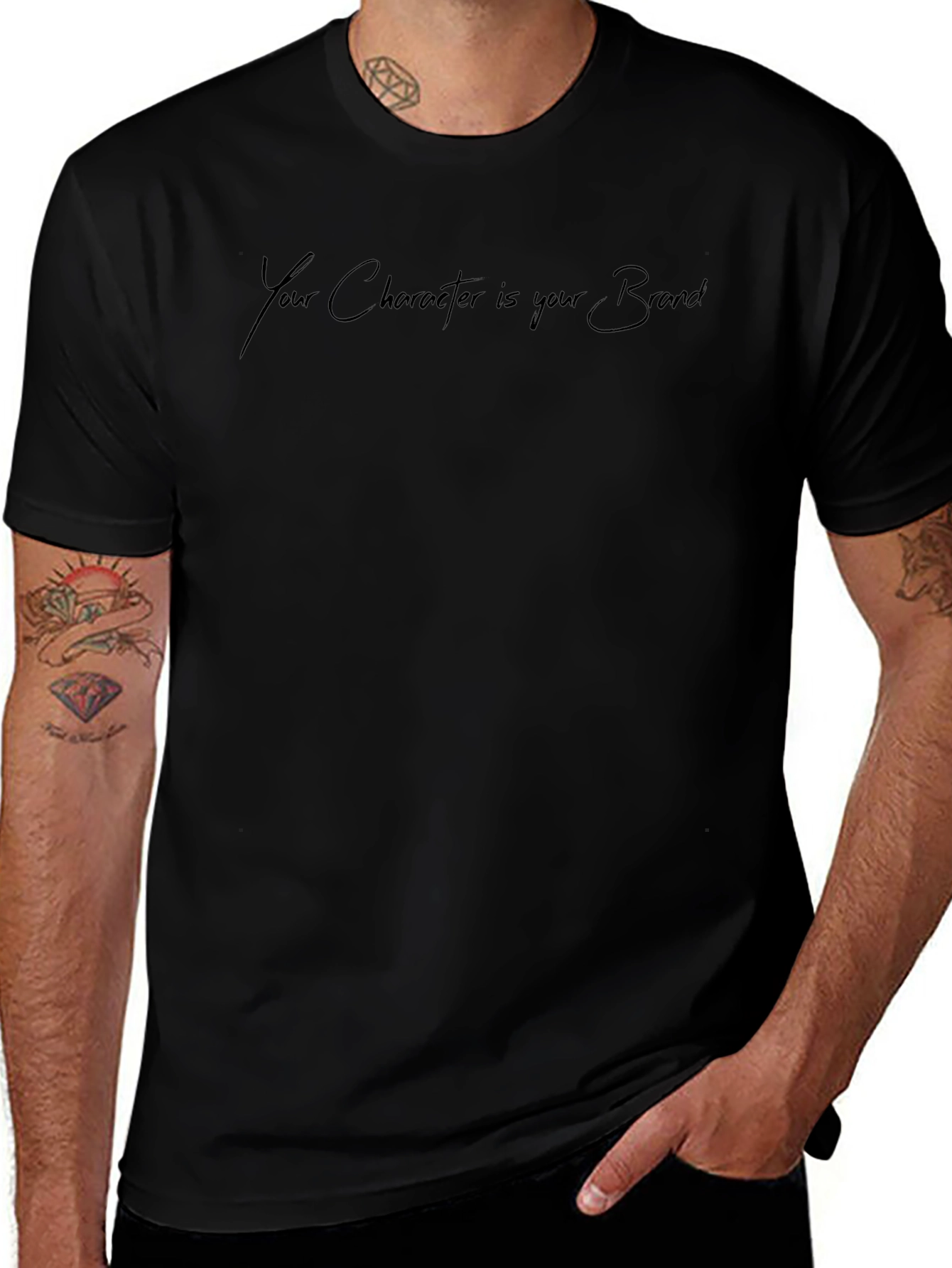Character is Your Brand Black Graphic Tee