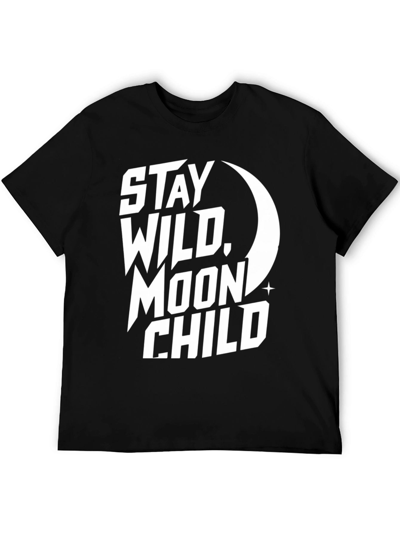 Stay Wild Moon Child Graphic Tee - Black