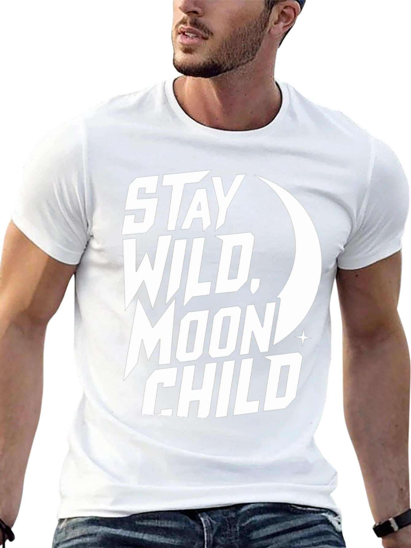 Stay Wild Moon Child Graphic Tee - Black