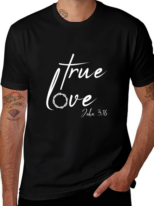 True Love John 3:16 Black T-Shirt