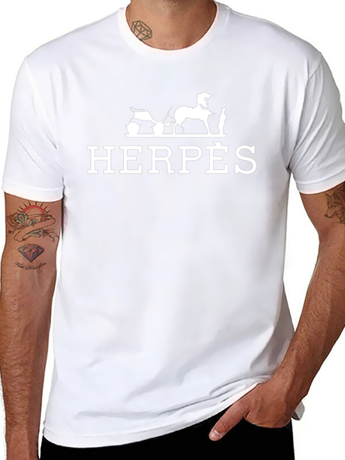 Black HERPÈS Graphic T-Shirt
