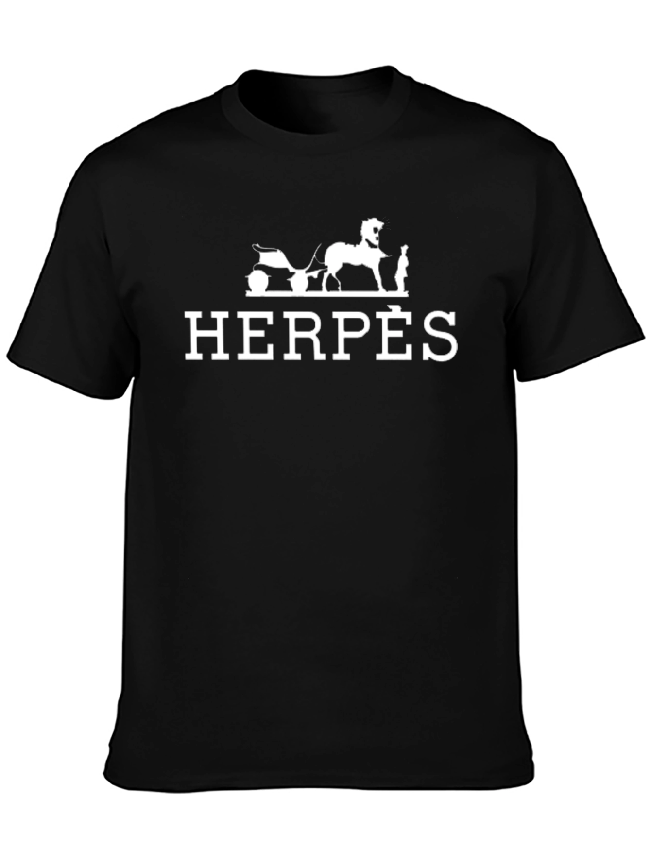 Black HERPÈS Graphic T-Shirt
