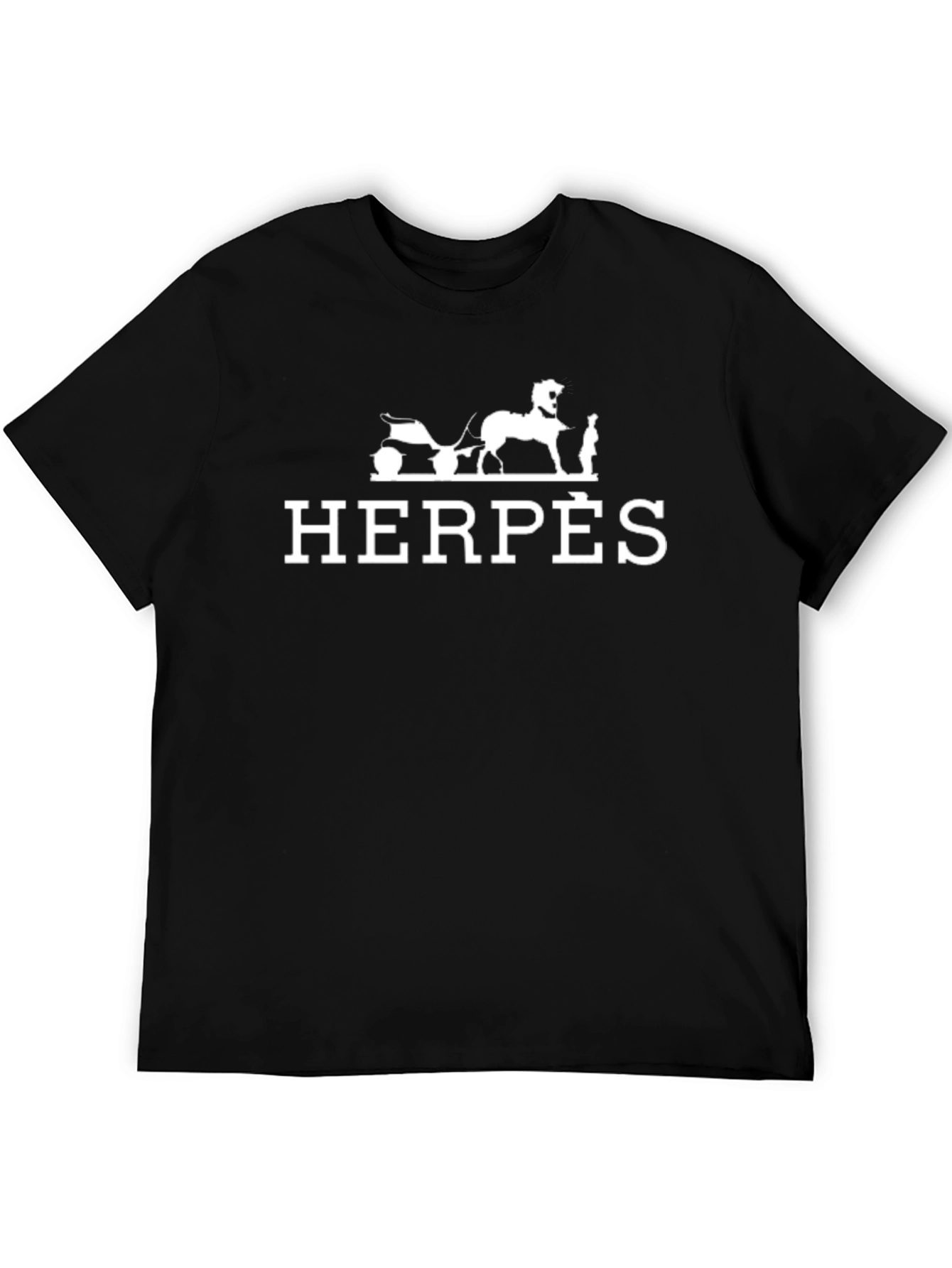 Black HERPÈS Graphic T-Shirt