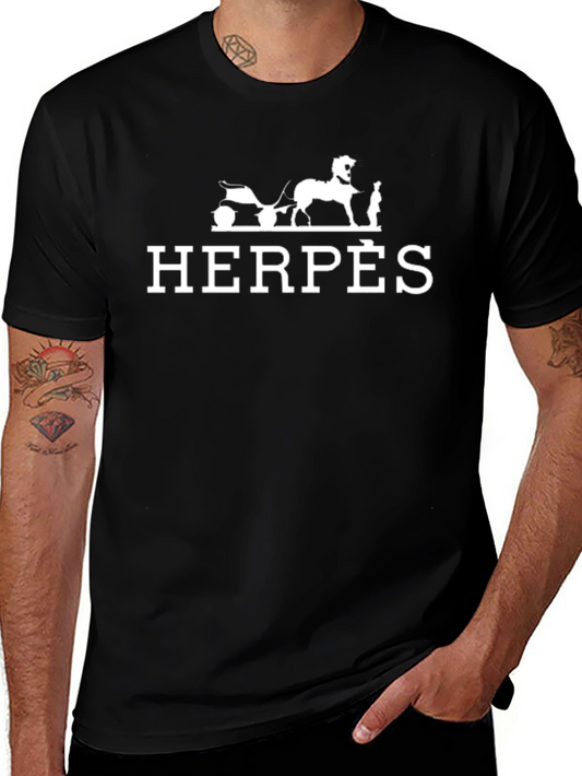 Black HERPÈS Graphic T-Shirt
