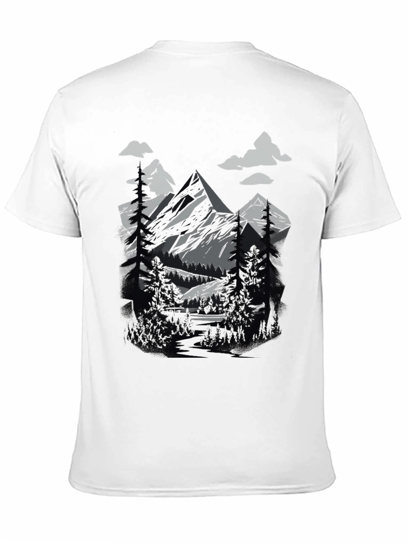 Mountain Scene Graphic Tee - Nature Lovers T-Shirt