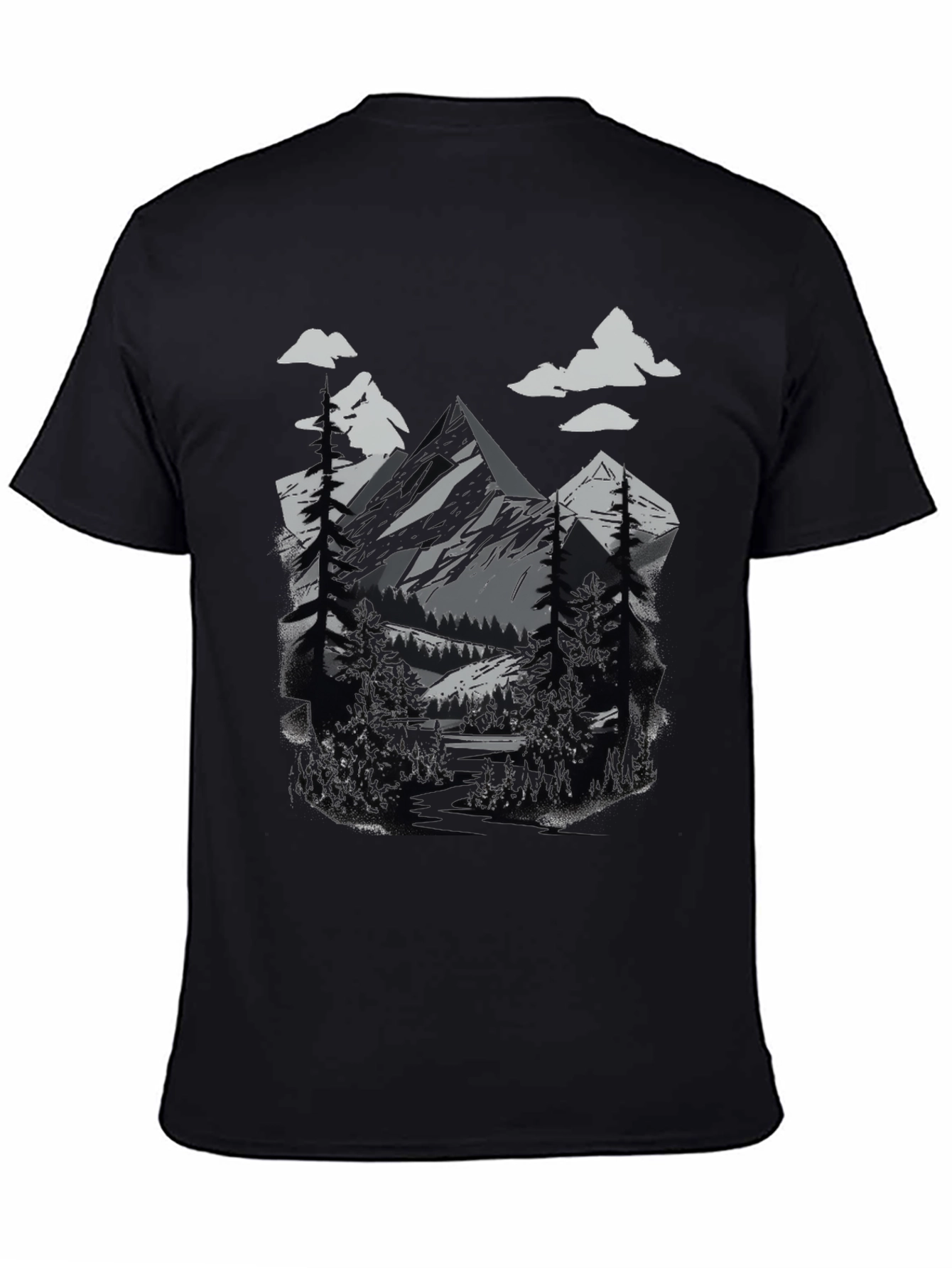 Mountain Scene Graphic Tee - Nature Lovers T-Shirt