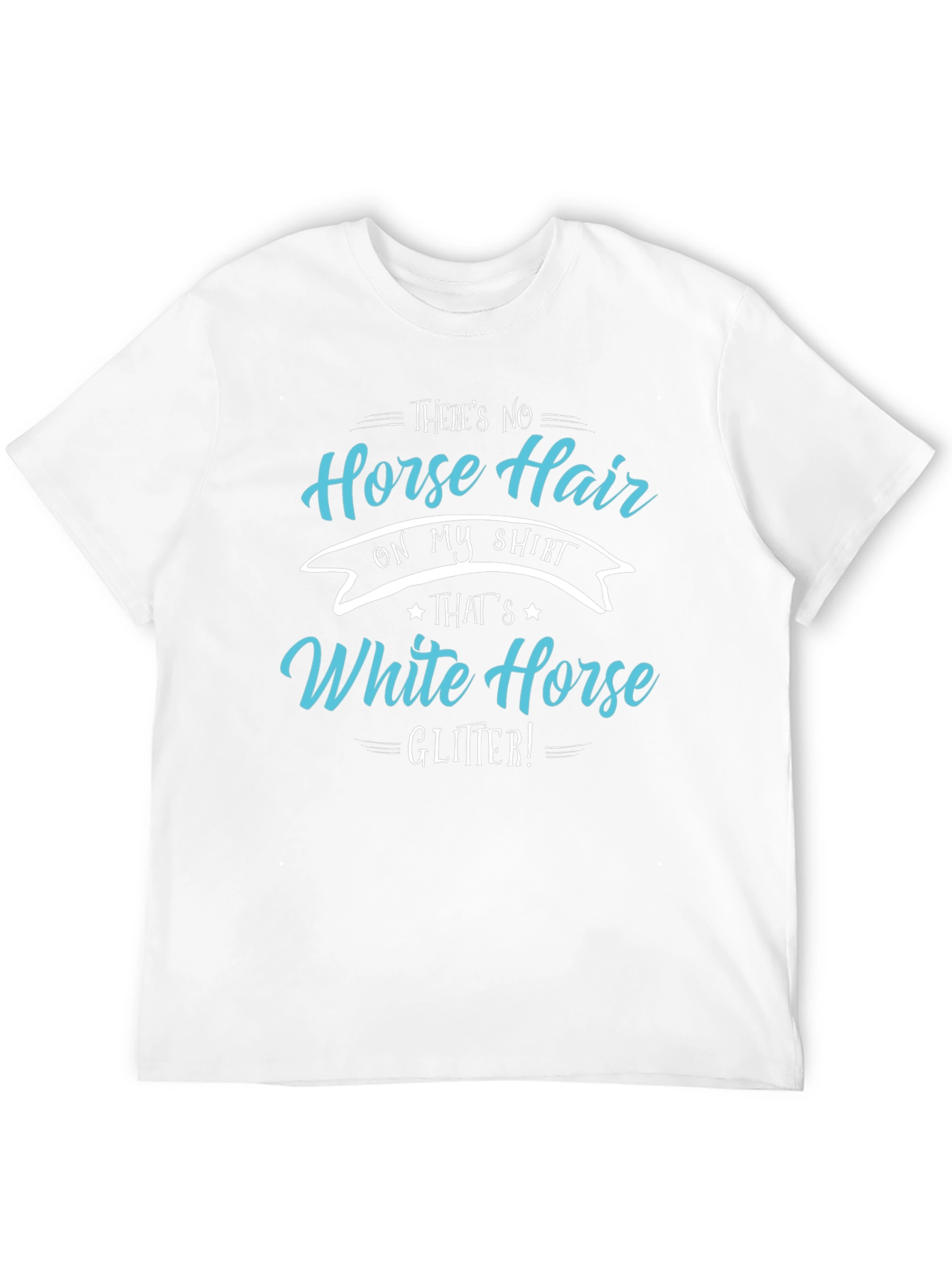 Funny Horse Hair Glitter T-Shirt