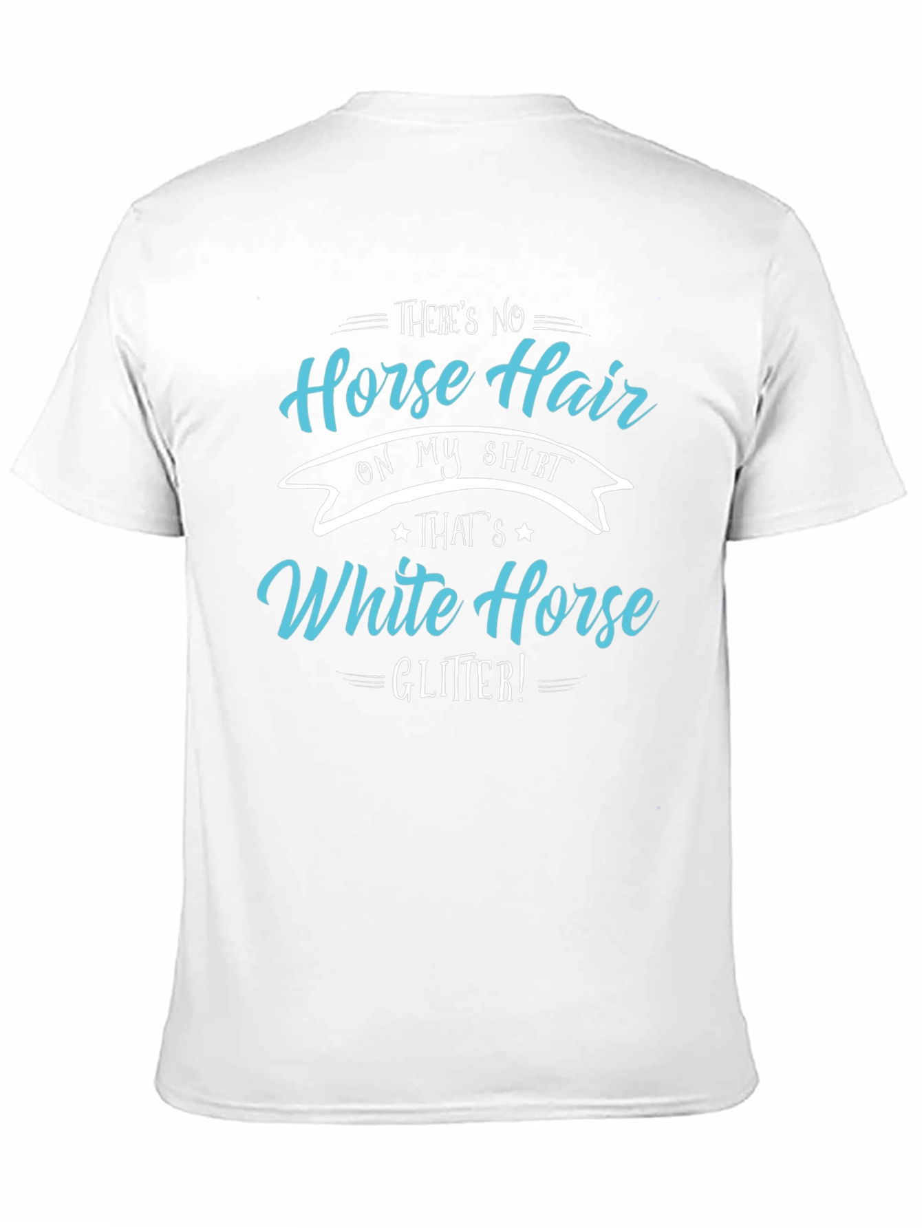 Funny Horse Hair Glitter T-Shirt