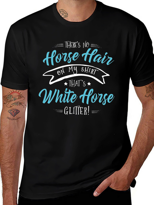 Funny Horse Hair Glitter T-Shirt