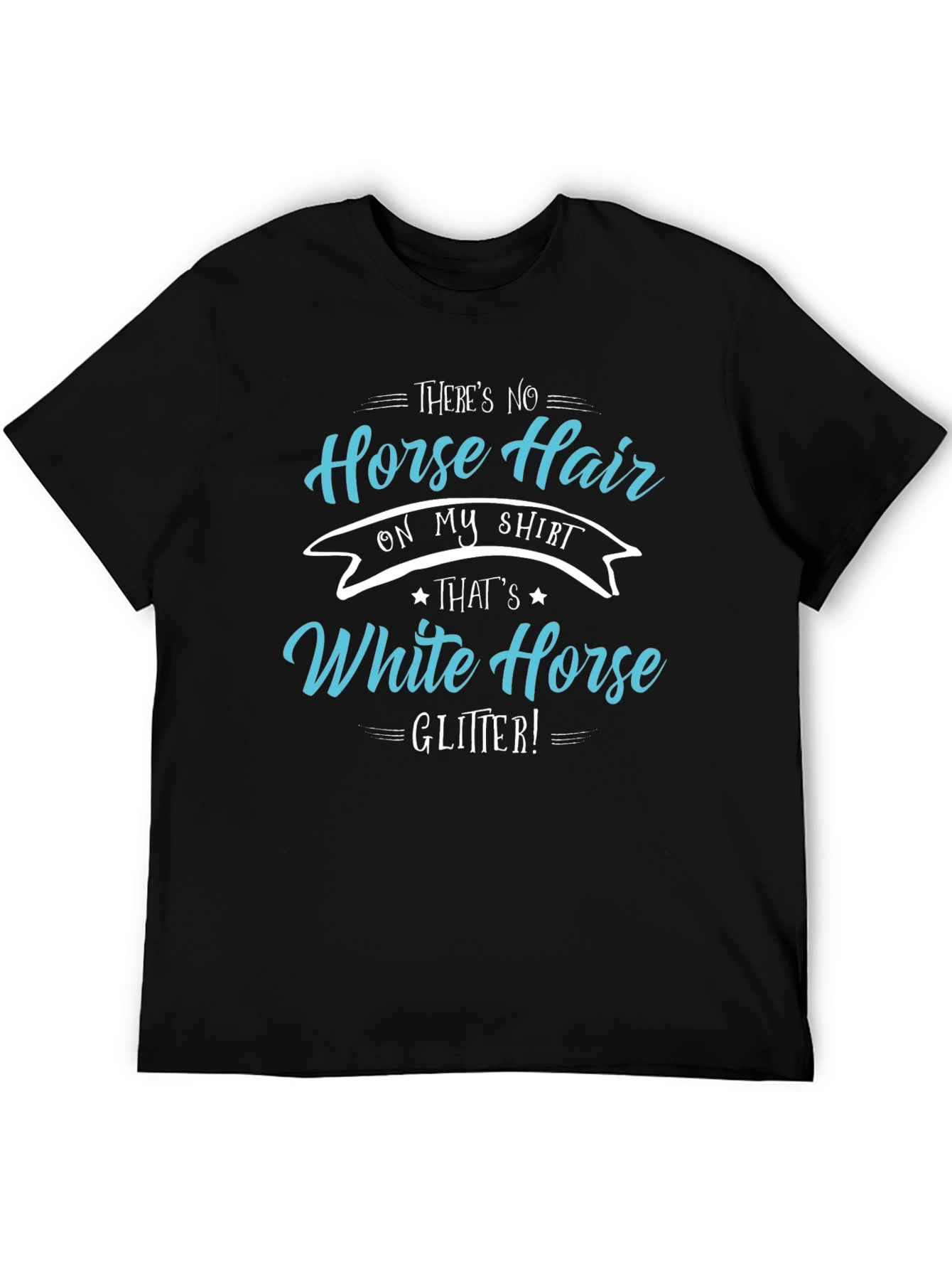 Funny Horse Hair Glitter T-Shirt