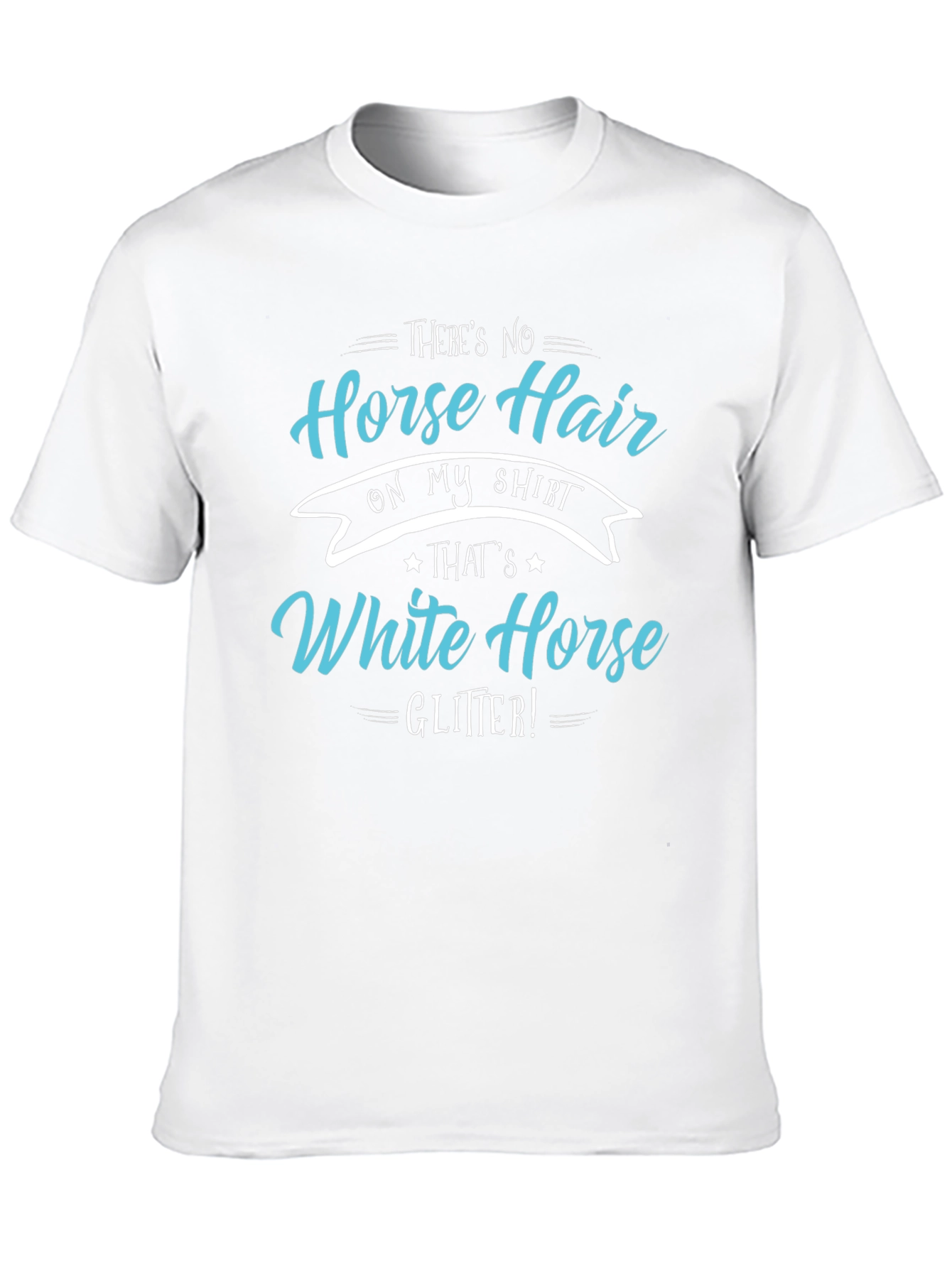 Funny Horse Hair Glitter T-Shirt