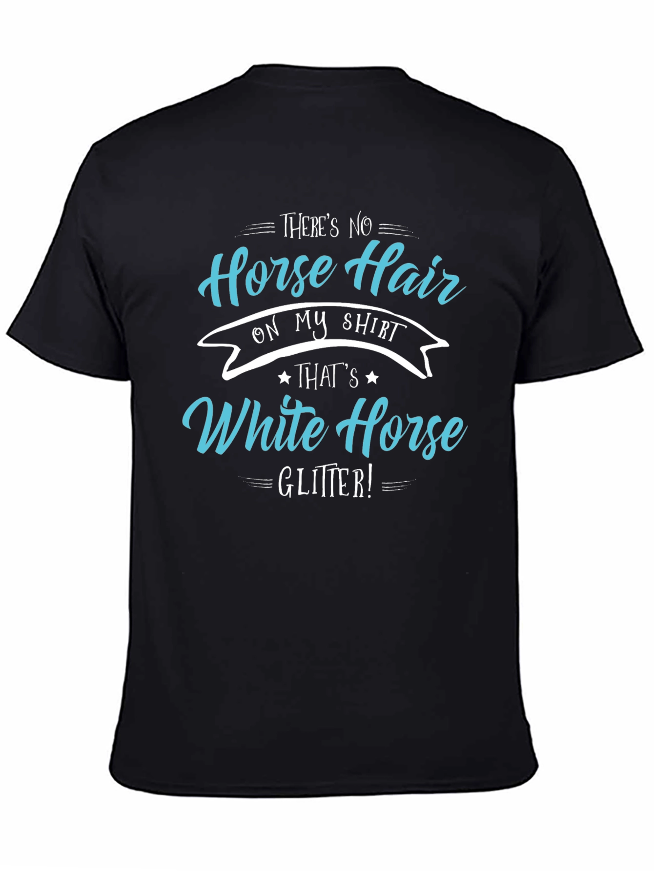Funny Horse Hair Glitter T-Shirt