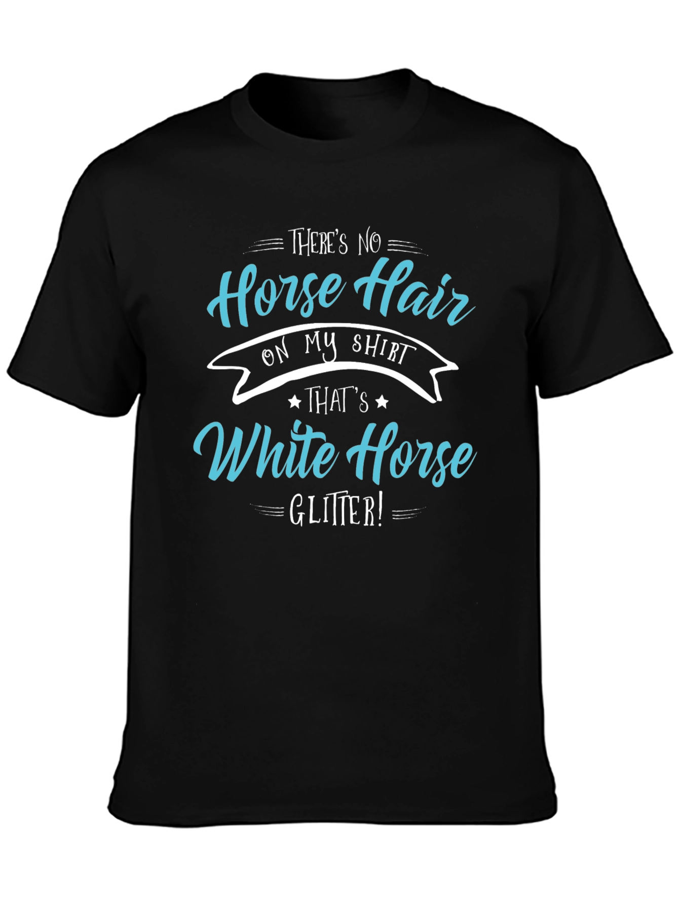 Funny Horse Hair Glitter T-Shirt