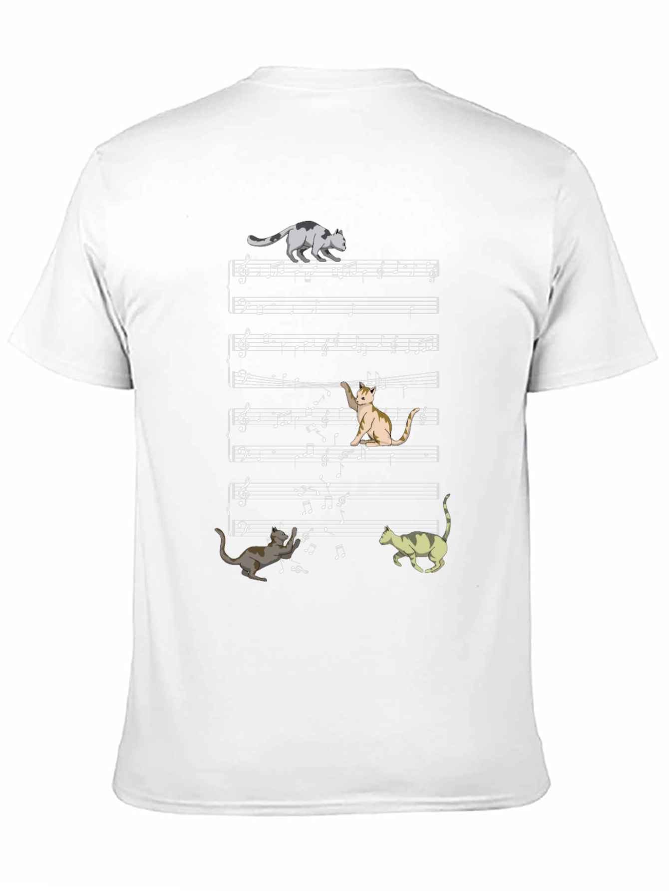 Cat Music Sheet T-Shirt