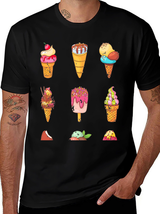 Ice Cream Patterned T-Shirt