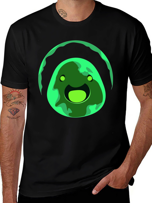 Green Slime Graphic Black T-Shirt