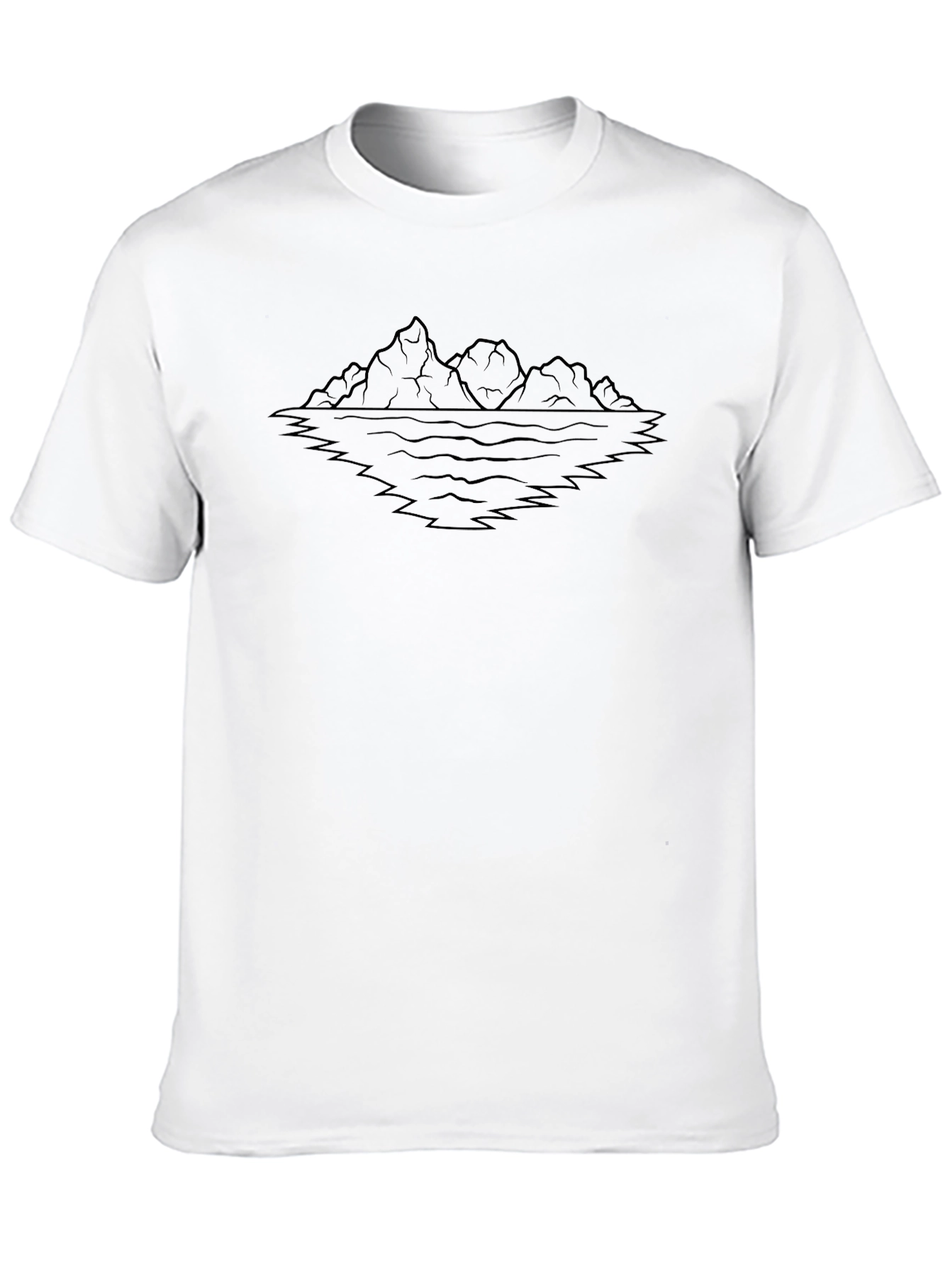 Mountain Reflection Graphic T-Shirt - Black