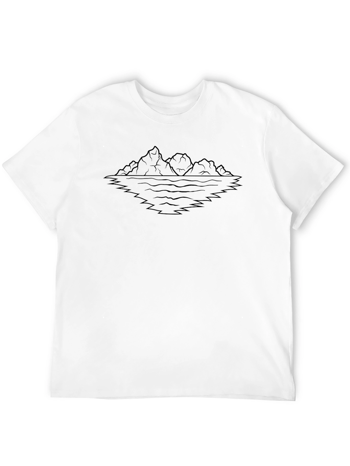 Mountain Reflection Graphic T-Shirt - Black