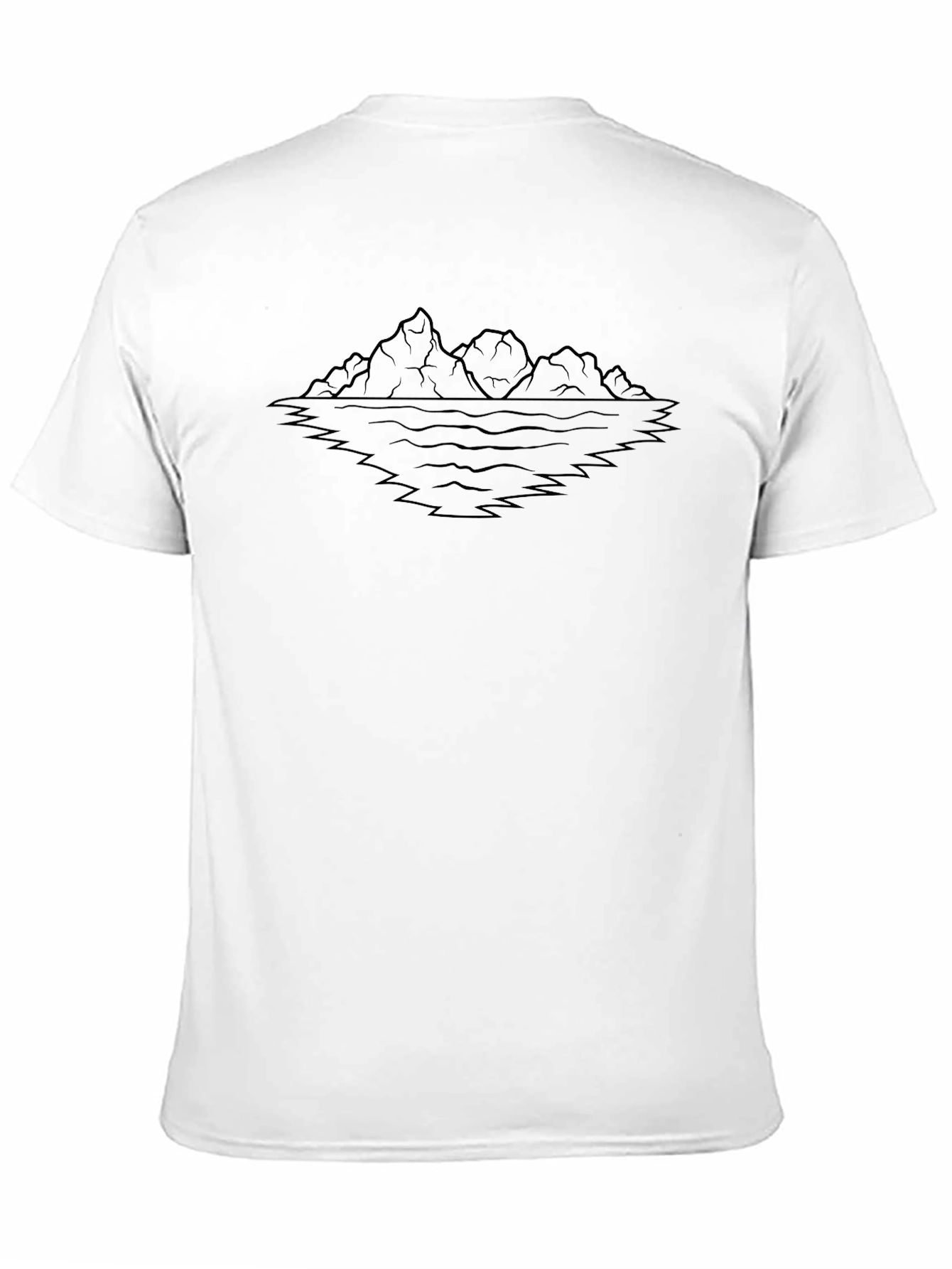 Mountain Reflection Graphic T-Shirt - Black