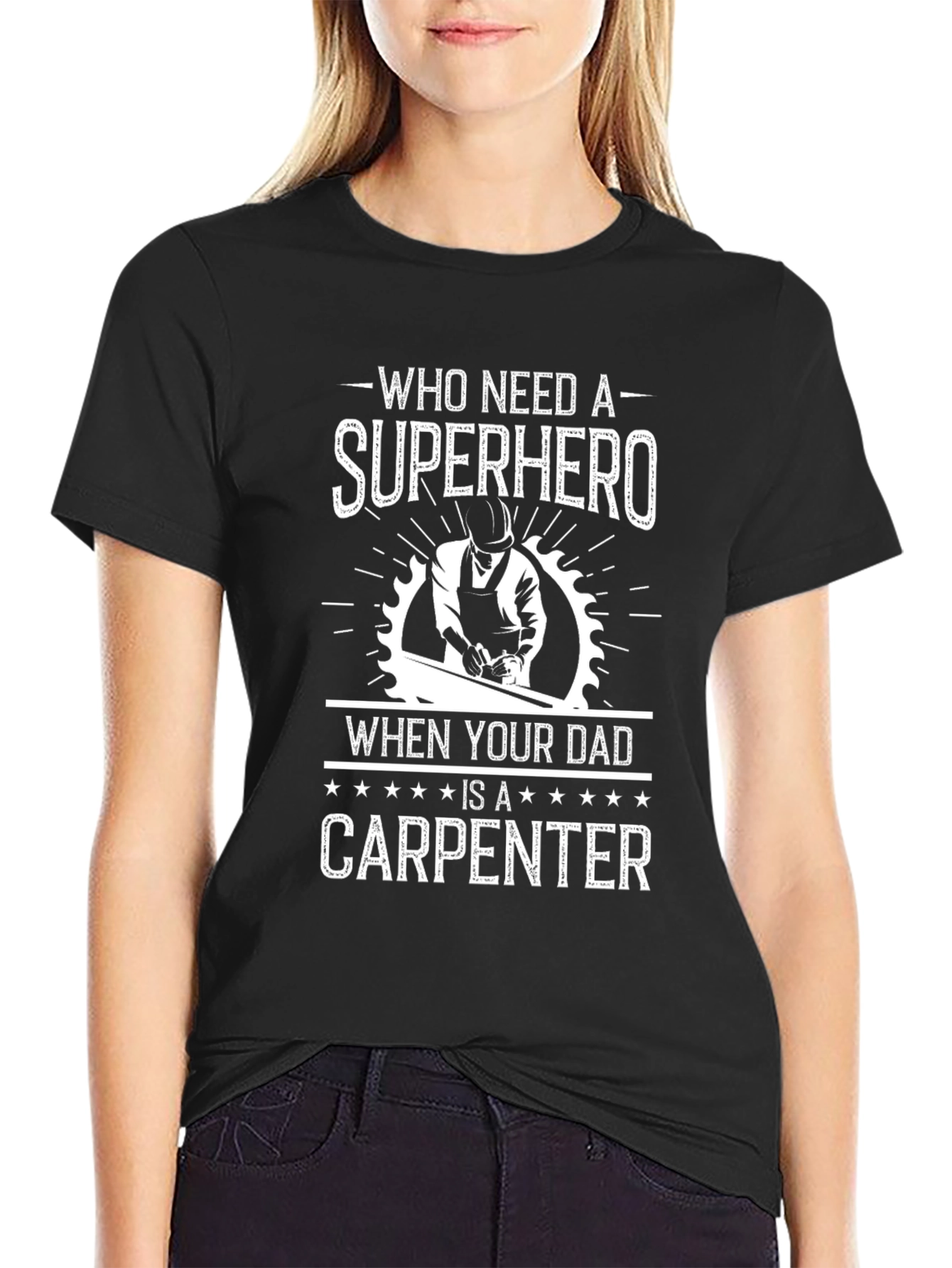 Carpenter Dad T-Shirt - Superhero Graphic Tee