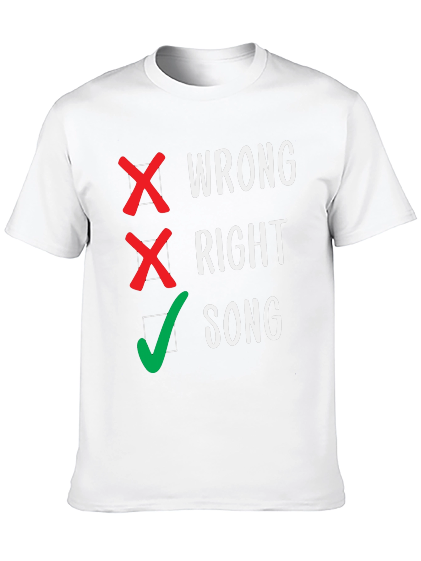 Wrong Right Song Checkmark T-Shirt