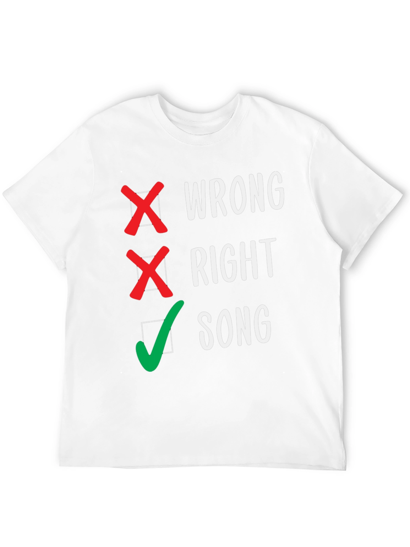 Wrong Right Song Checkmark T-Shirt