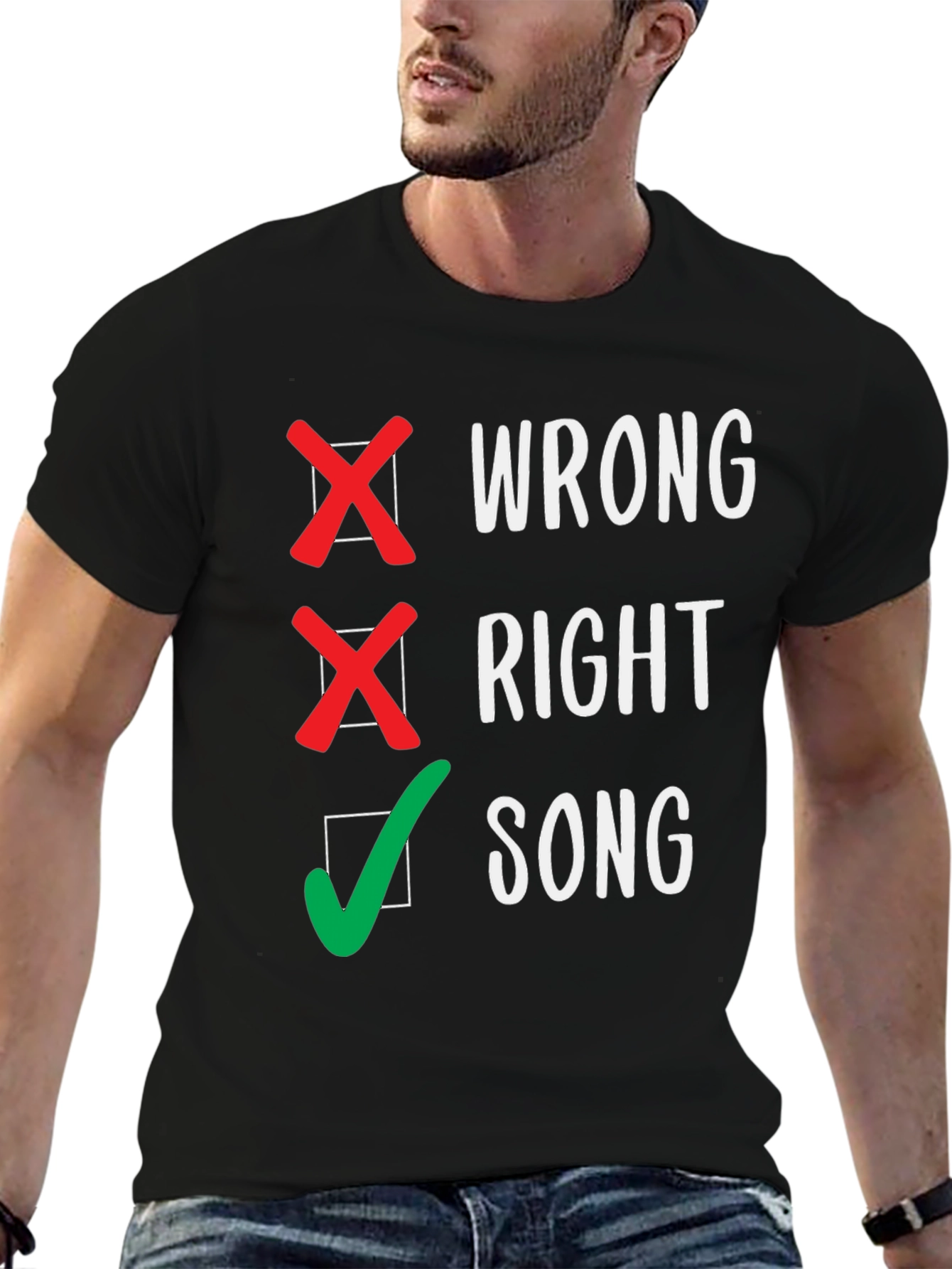 Wrong Right Song Checkmark T-Shirt