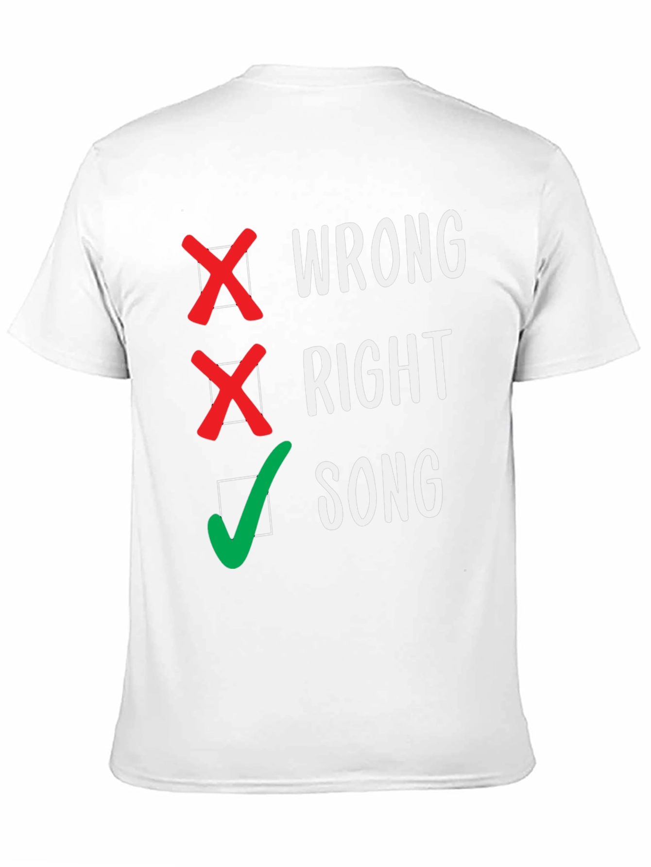 Wrong Right Song Checkmark T-Shirt